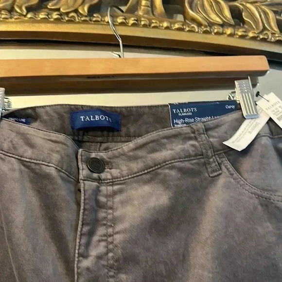 NWT TALBOTS HIGH RISE STRAIGHT LEG 22W Velveteen Curvy Pants - Picture 2 of 6